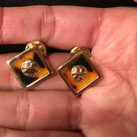 Tory Burch enamel tortoise color earrings - Picture 3 of 5
